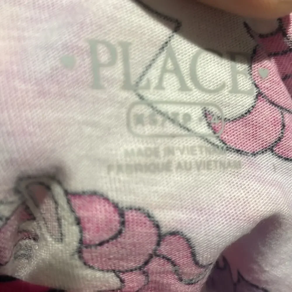 Childrens place 4 pink unicorn short sleeve fit n flare dress worn once euc